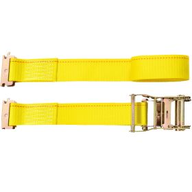 E Track Ratchet Strap, 18PCS 2" x 15' E-Track Straps 4400 LBS Breaking Strength, with Polyester Webbing & Spring Fitting & Ratchets
